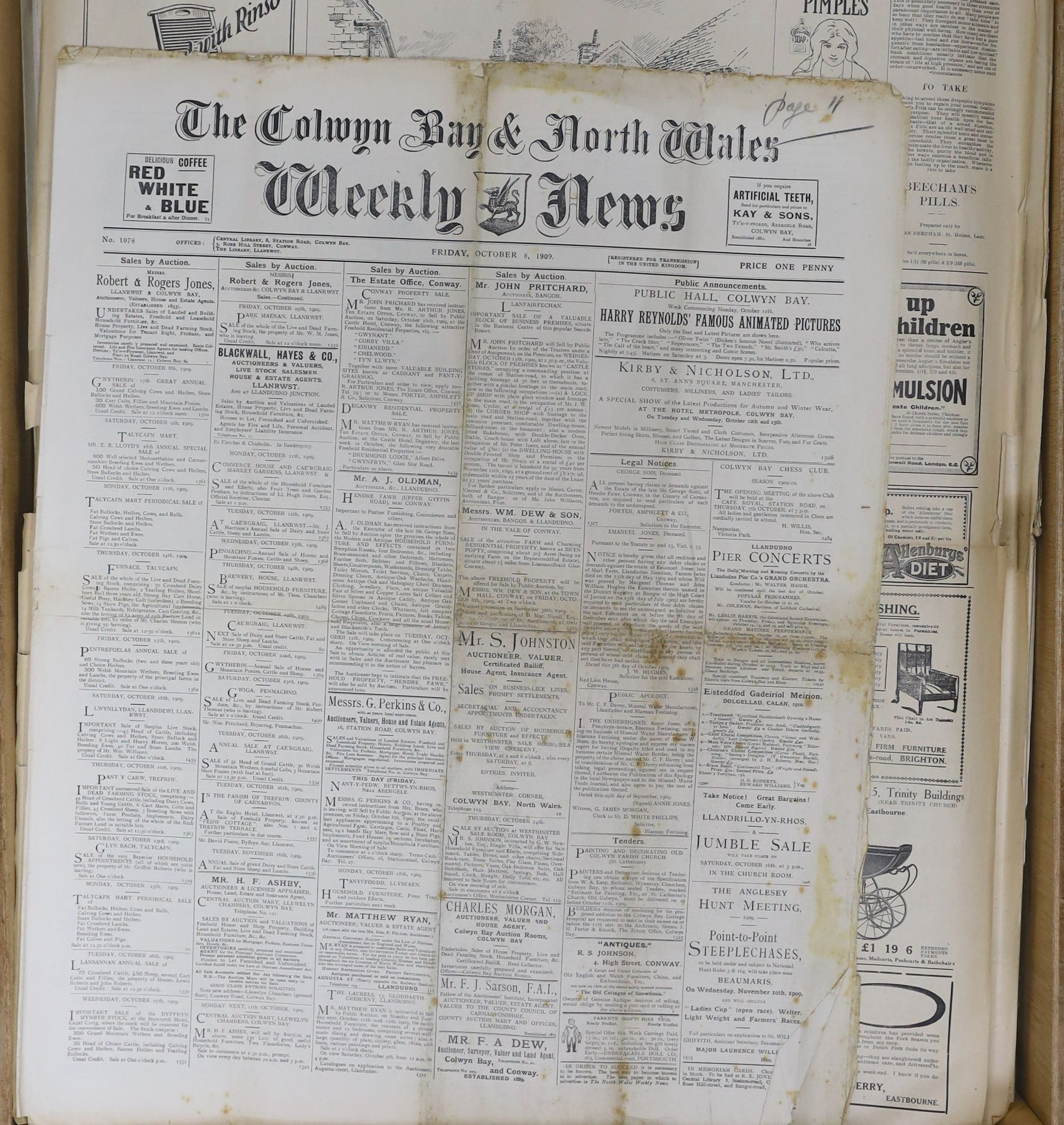A large quantity of Victorian and later newspapers including the Eastbourne Gazette